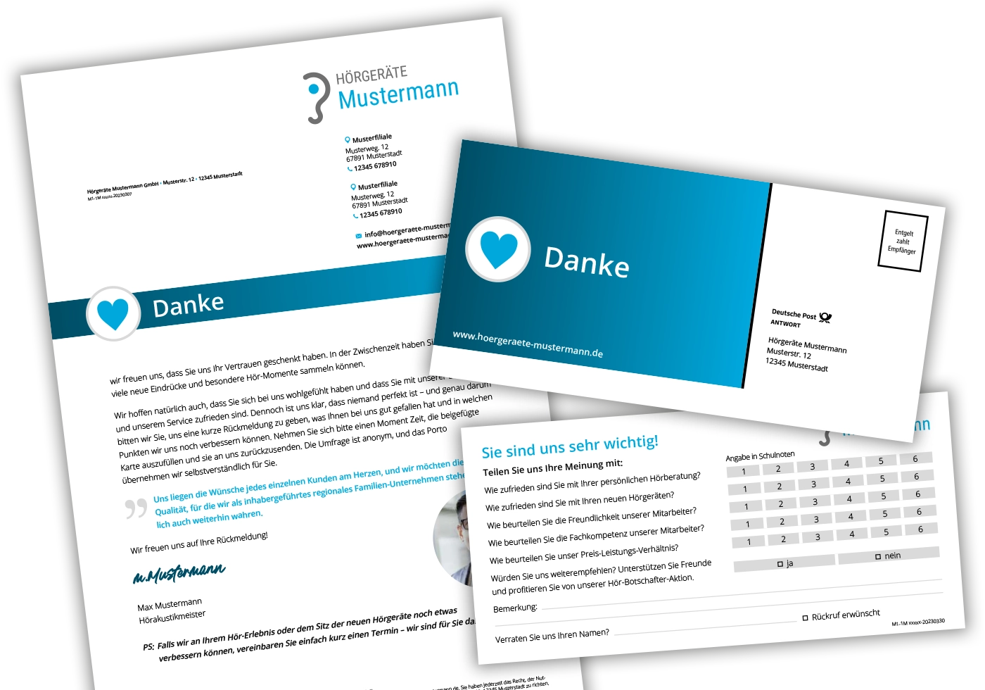 „Danke“-Mailing und Karte
